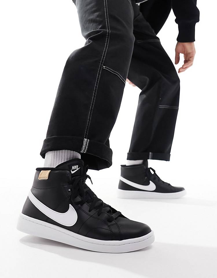 Nike Court Royale 2 Mid sneakers in black and white